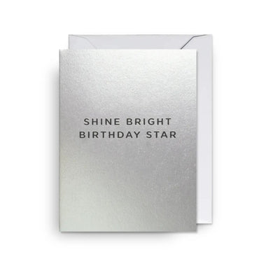 מיני כרטיס ברכה: Shine Bright Birthday Star 