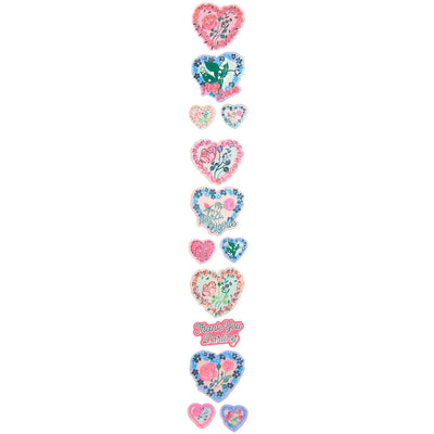 גליל מדבקות: Rose Hearts 