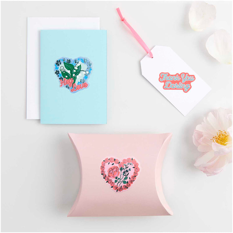 גליל מדבקות: Rose Hearts 