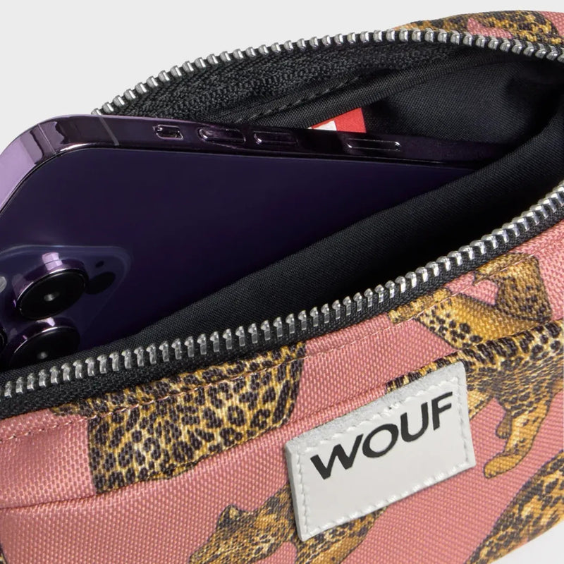 מיני-תיק צד: Blush Leopard