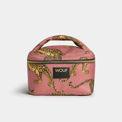 תיק רחצה עגול: Blush Leopard