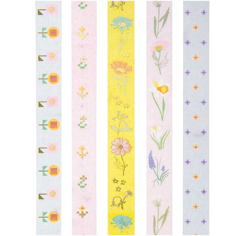 מארז 5 וואשי טייפ : Flowers