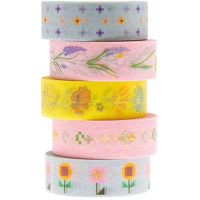 מארז 5 וואשי טייפ : Flowers