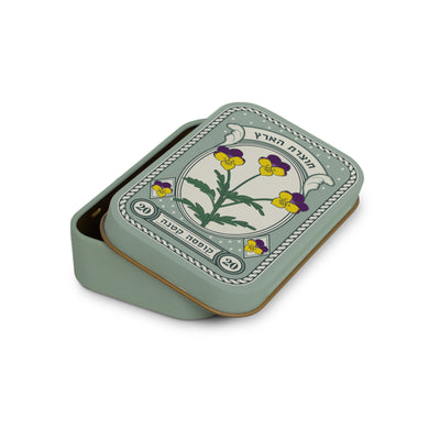קופסת פח קטנה:  wild flowers 4