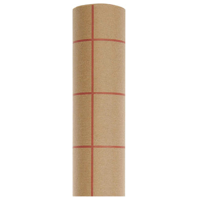 גליל נייר עטיפה: Kraft Grid Red