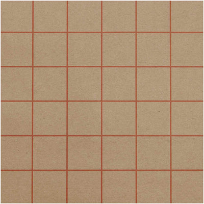 גליל נייר עטיפה: Kraft Grid Red