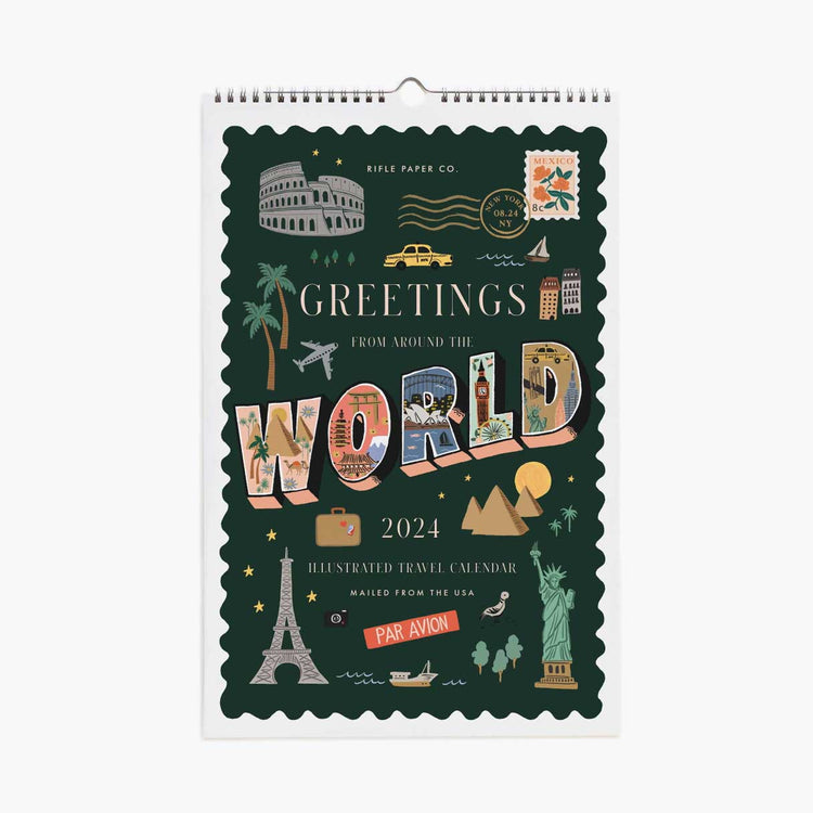 לוח שנה לתלייה : Greetings From Around The World 2024