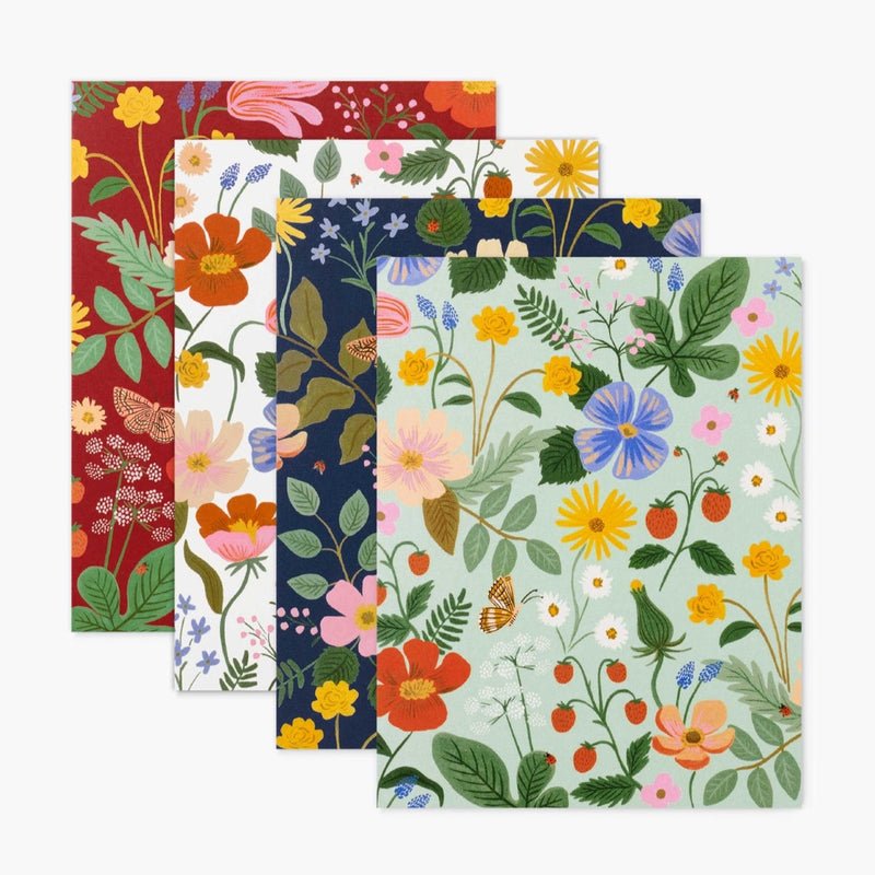 8 כרטיסי ברכה : Strawberry Fields Set