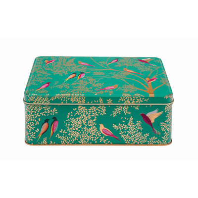 קופסת פח מלבנית: Green Birds