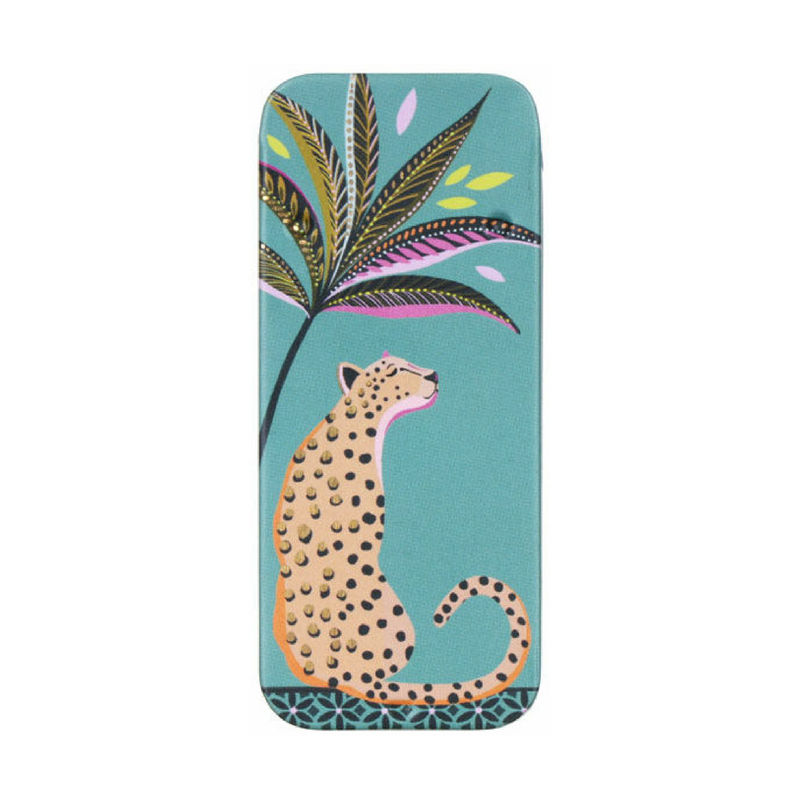 קופסת פח מיני: Leopard Green