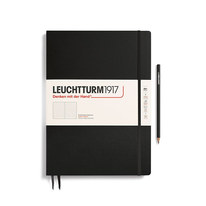 מחברת דקה בכריכה קשה:  A4+, Black