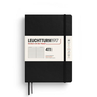  מחברת כריכה קשה עבה: Black, A5