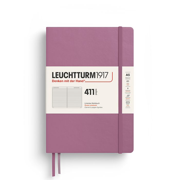  מחברת כריכה קשה עבה: Dusty Rose, A5 