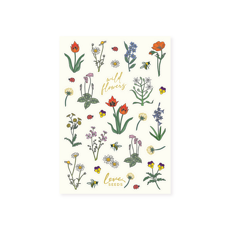 מארז מדבקות: Wild Flowers