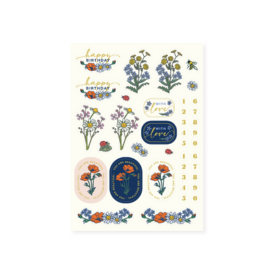 מארז מדבקות: Wild Flowers