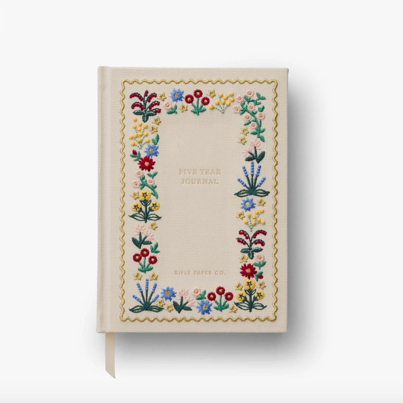 יומן 5 שנים בכריכה רקומה: Wildwood