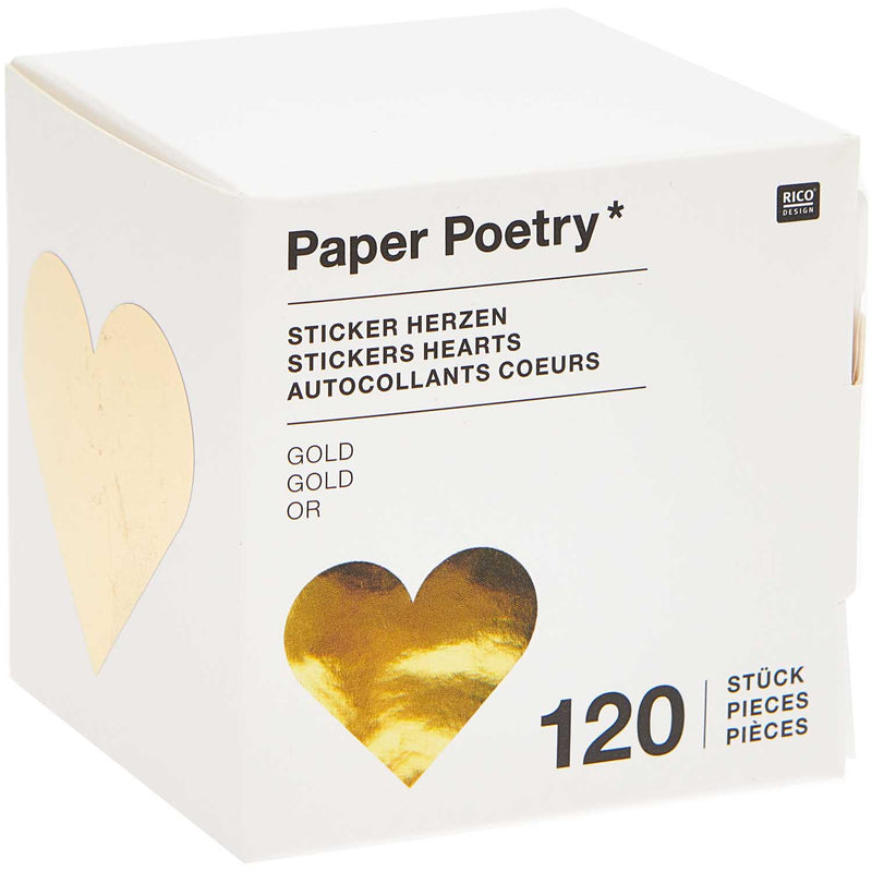 גליל מדבקות : Hearts Gold