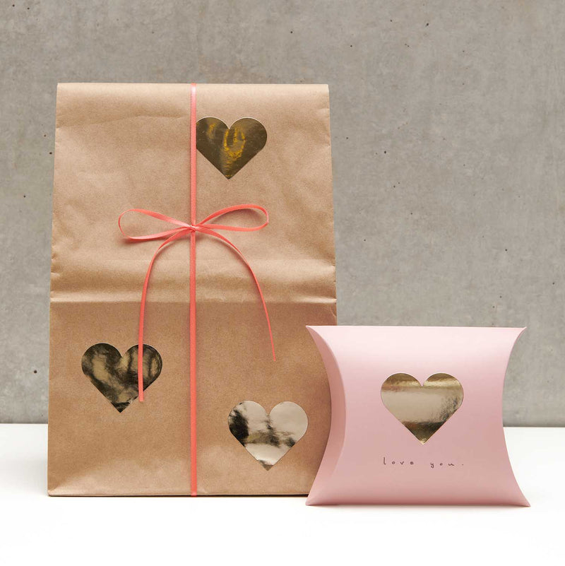 גליל מדבקות : Hearts Gold