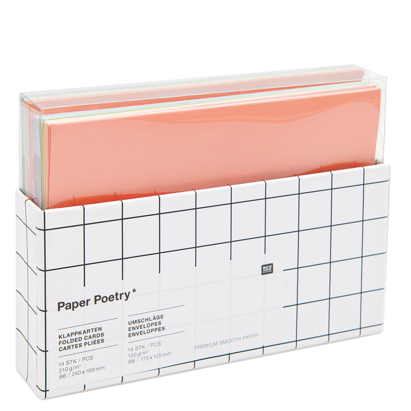 מארז כרטיסי ברכה : Rainbow, Pastel B6