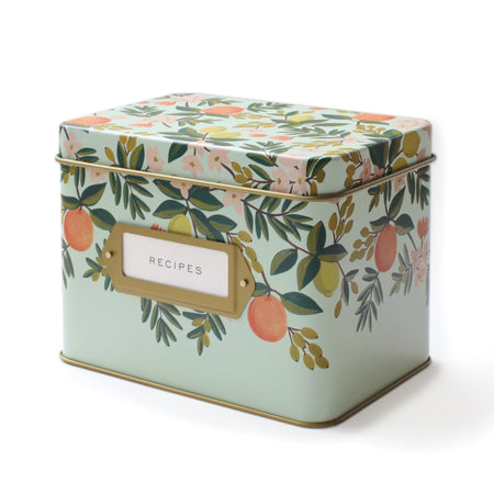 קופסת פח למתכונים : Citrus Floral