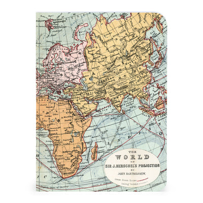 3 מחברות מיני : Vintage World Map