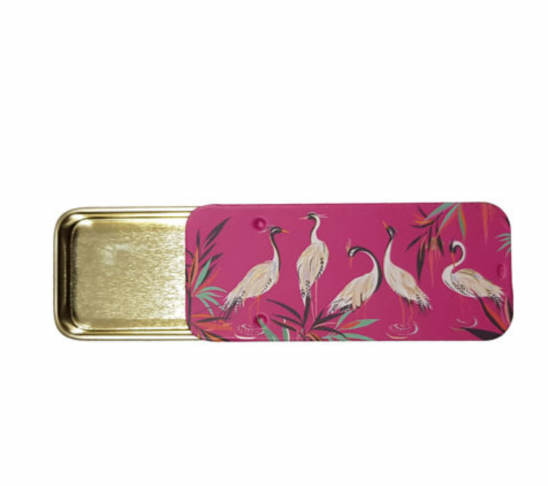 קופסת פח מיני : Herons Pink
