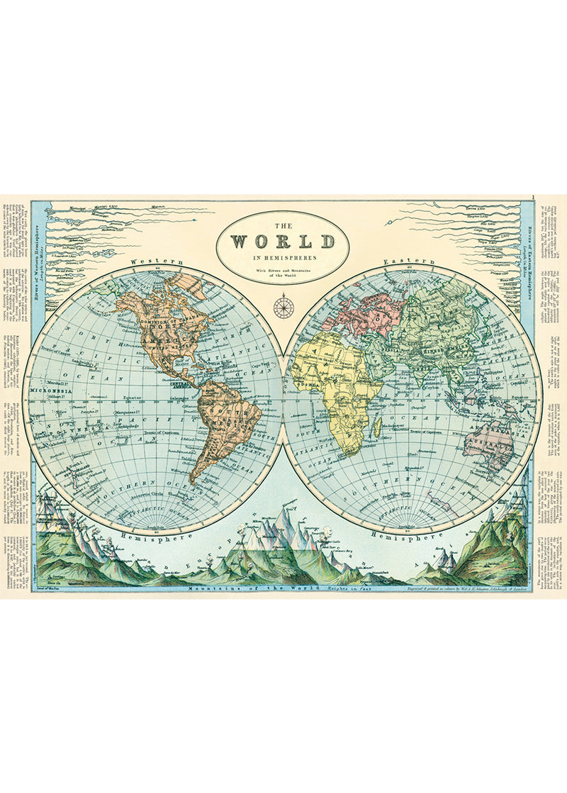 פוסטר : Hemispheres Map