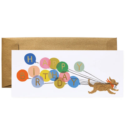 כרטיס ברכה מאורך : Birthday Balloon