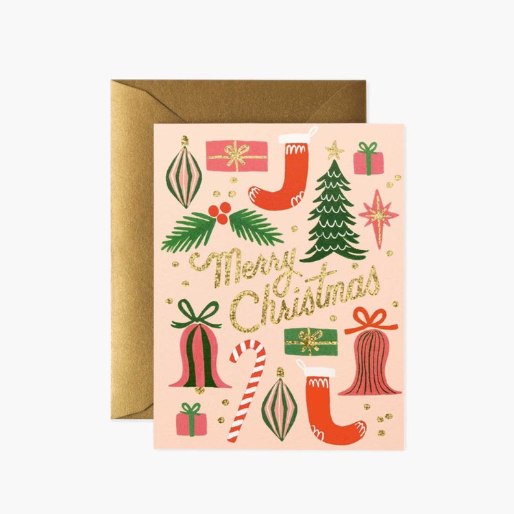 מארז כרטיסי ברכה ומעטפות : Deck the Halls