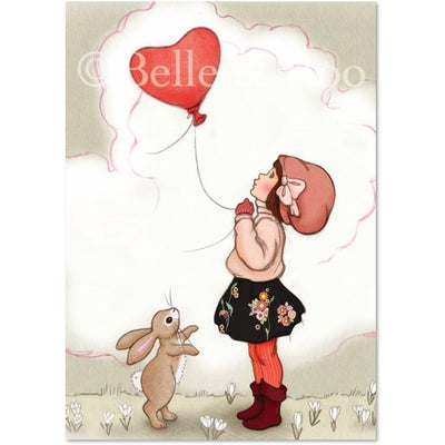גלויה : Heart Shaped Balloon
