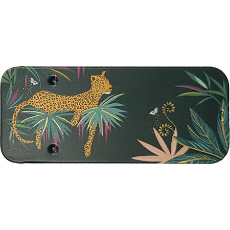 קופסת פח מיני : Leopard Dark Green