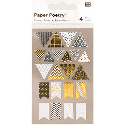 מדבקות : Pennants Metallic