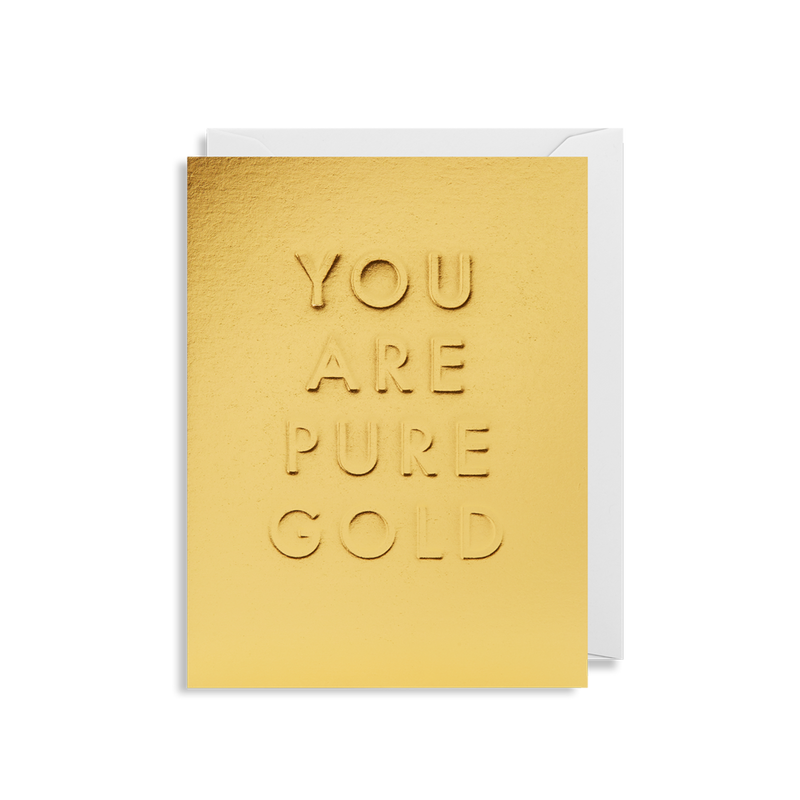 מיני כרטיס ברכה : You Are Pure Gold